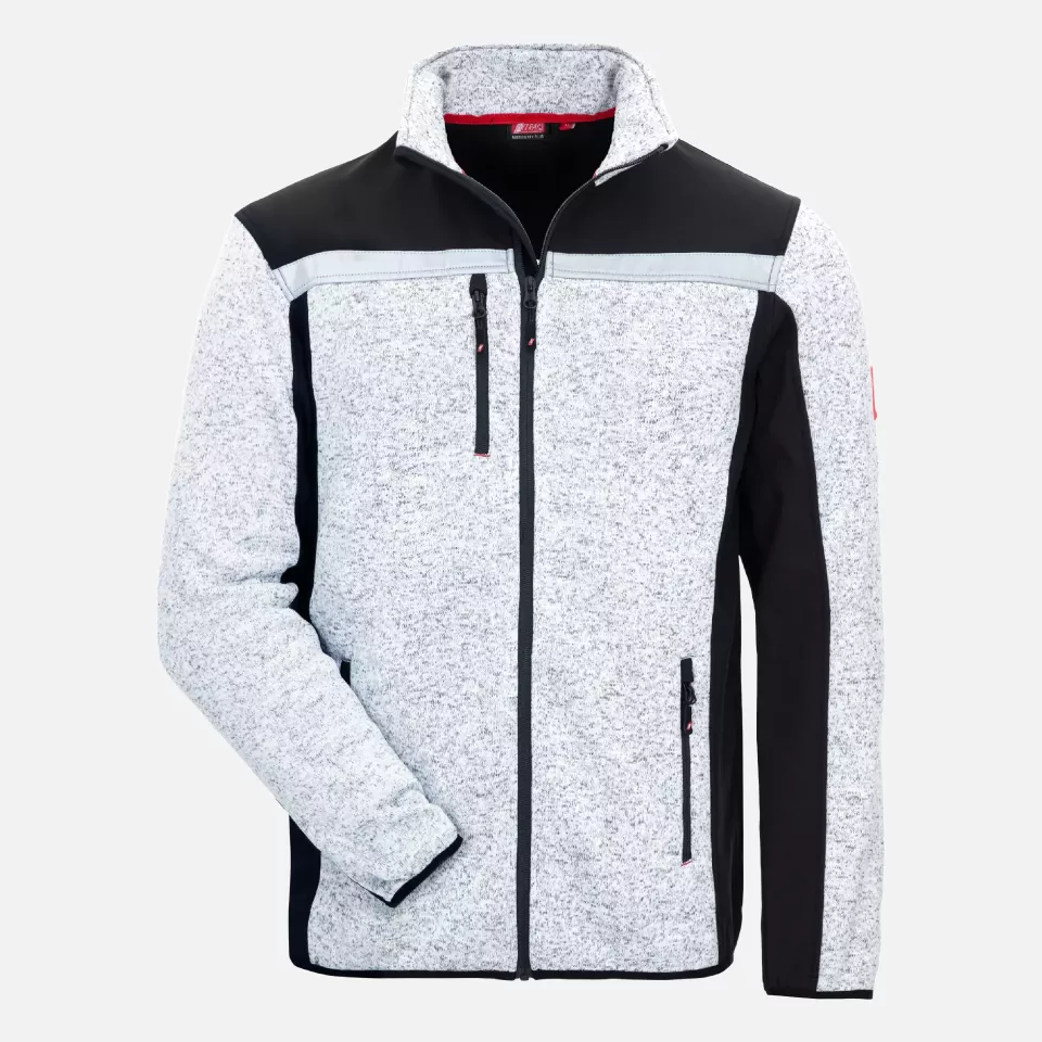 Nitras 7192, MOTION TEX PLUS Knit Softshell Jacket, Light Grey, image 1, gallery thumbnail