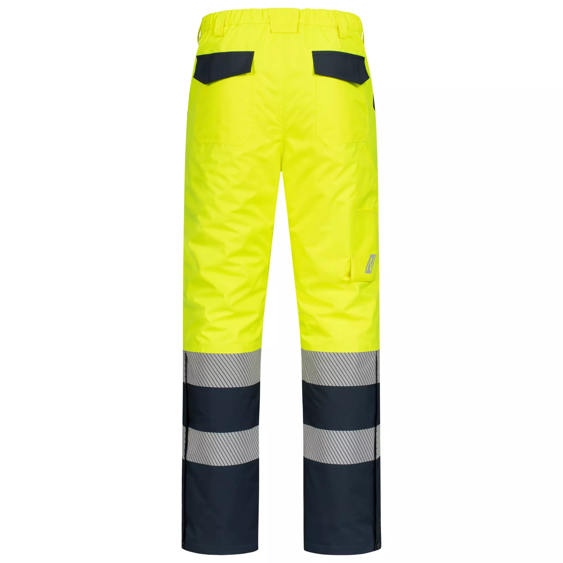 Nitras 7580-4021, MOTION TEX VIZ High-Visibility Winter Work Trousers, Neon Yellow, image 2