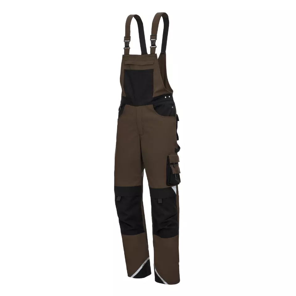 Nitras 7627, MOTION TEX PLUS Bib Pants, Brown, image 1, gallery thumbnail