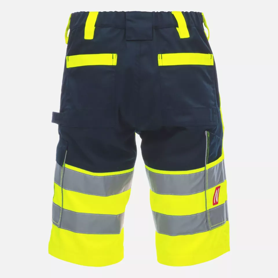 Nitras 7570-4021, MOTION TEX VIZ Reflective Short Work Trousers, Neon Yellow, image 2, gallery thumbnail