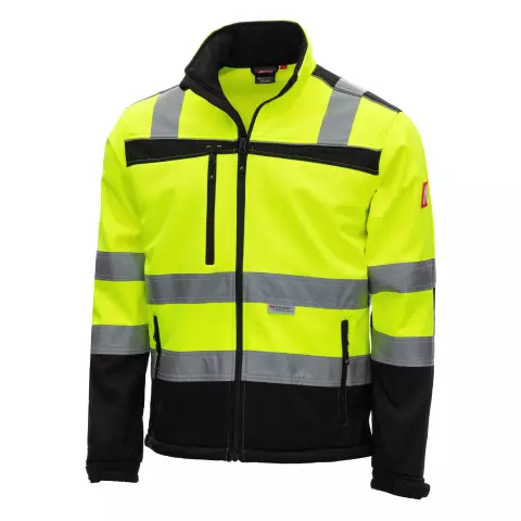 Nitras MOTION TEX VIZ Reflective Softshell Jacket, Neon Yellow