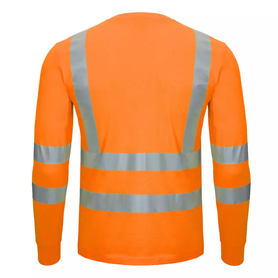 NITRAS 7009-4100, MOTION TEX VIZ Reflective Long sleeve shirt, Neon Orange, image 2, gallery thumbnail