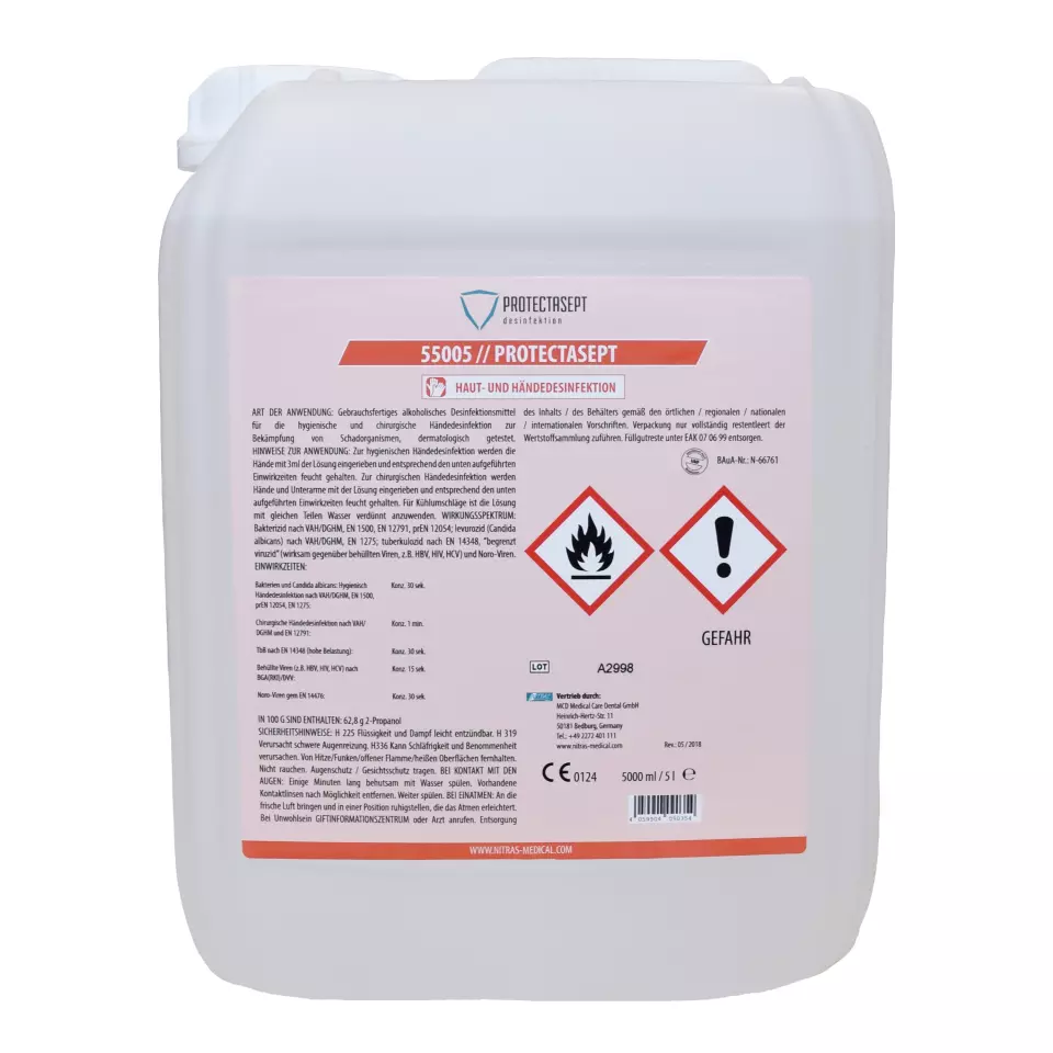 Nitras Medical 55005, PROTECTASEPT SKIN skin/hand disinfection, 5,000ml, image 1, gallery thumbnail