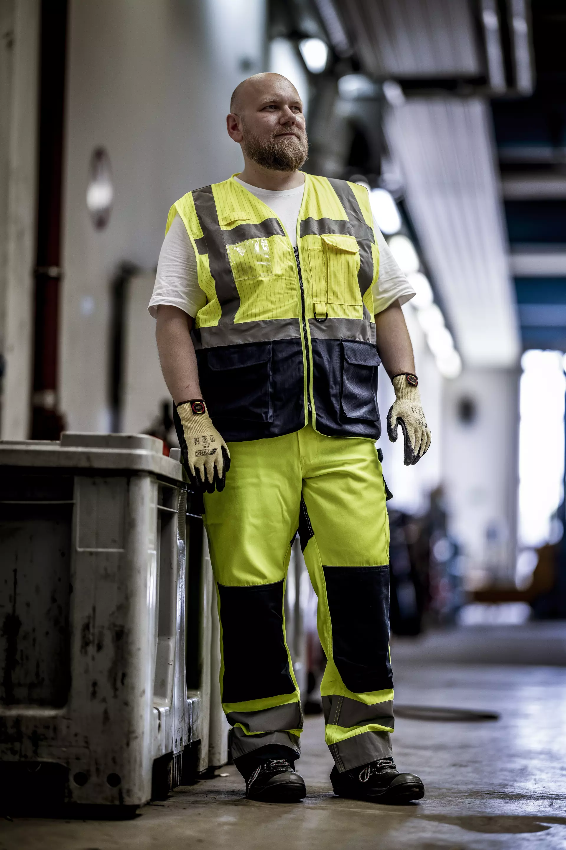 Nitras 7118-4000, High-visibility Waistcoat, neon yellow, image 3