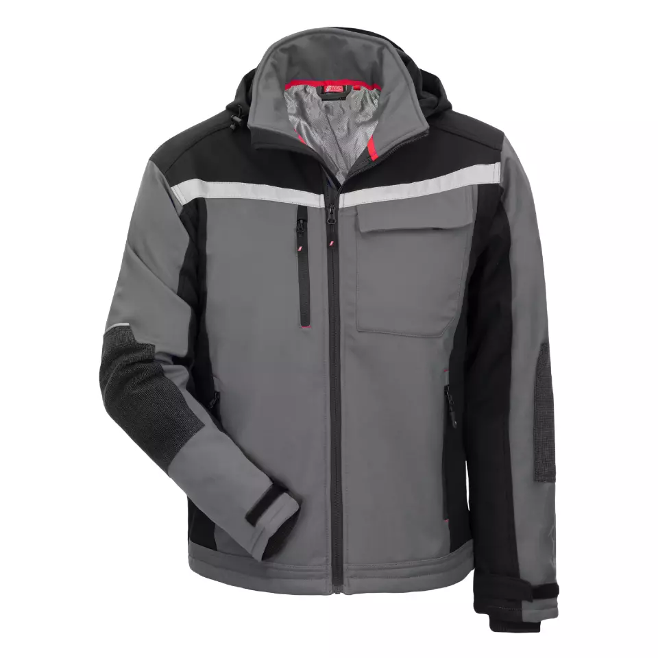 Nitras 7182, MOTION TEX PLUS Softshell Jacket, Grey, image 1, gallery thumbnail
