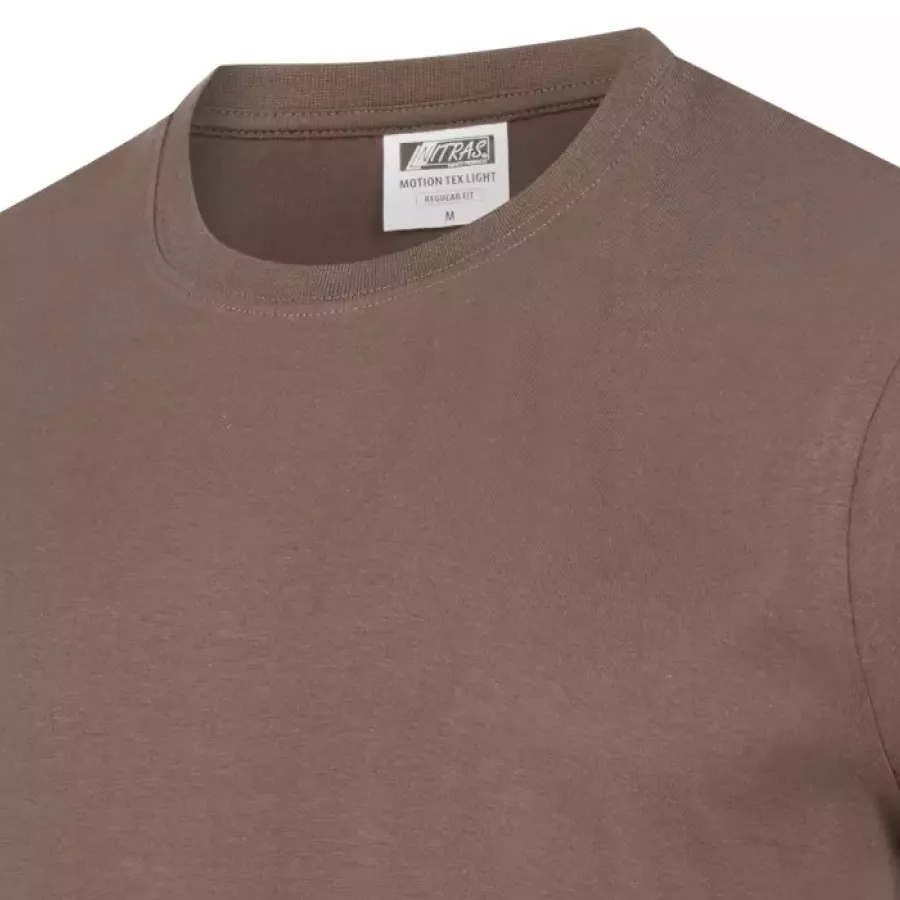 **Ribbed Round Neckline** sits comfortably and keeps its shape for a clean, easygoing look.