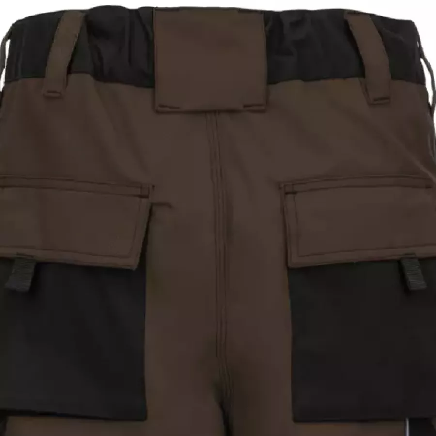 **Elastisk midja med förhöjd rygg** rör sig med dig för heldagskomfort och en säker passform.