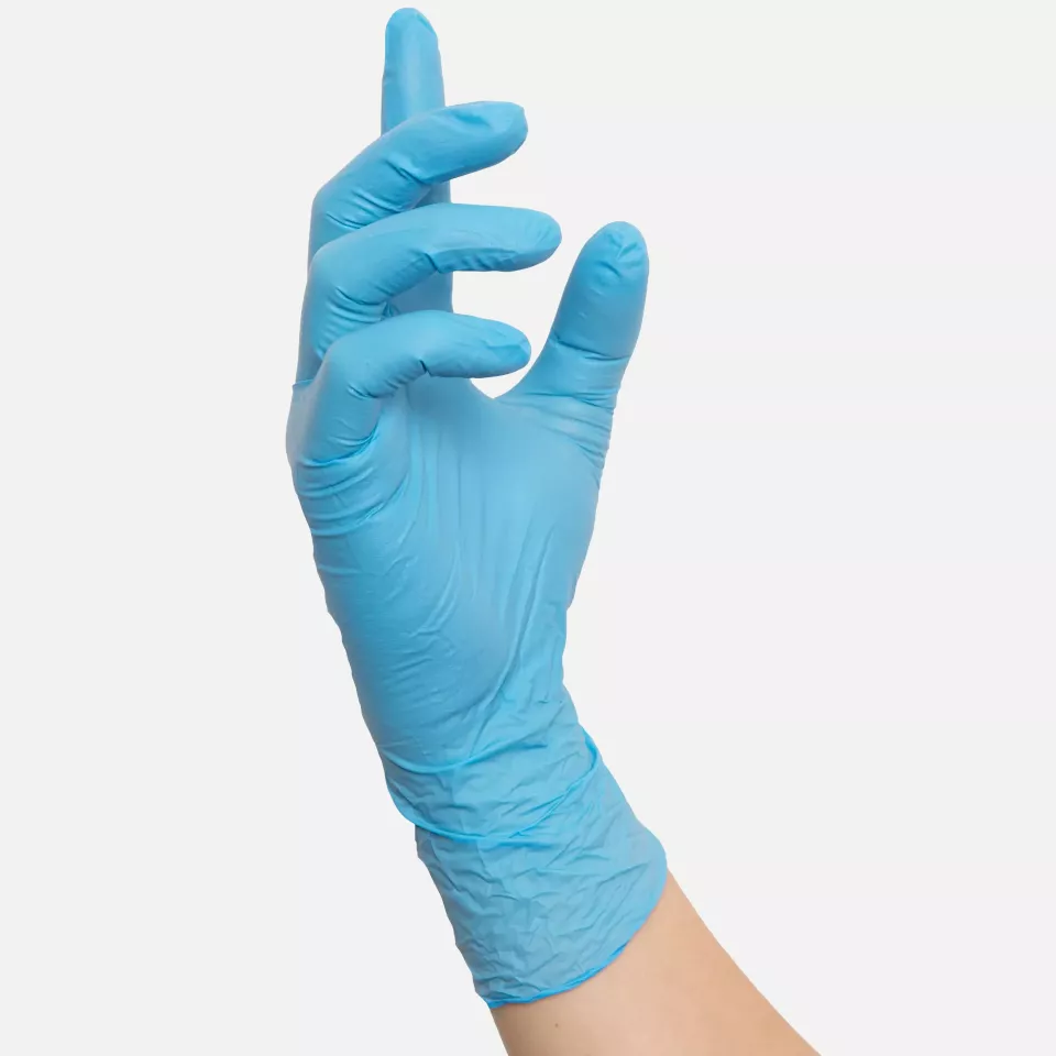 Nitras 8300, SUPREME NITRILE Nitrile Disposable Gloves, Blue, image 2, gallery thumbnail