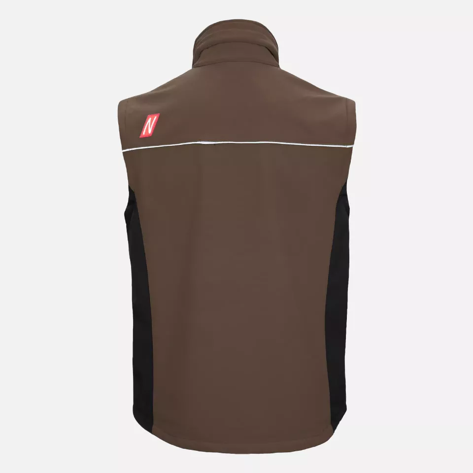 Nitras 7167, MOTION TEX LIGHT Softshell Waistcoat, Brown, image 2, gallery thumbnail