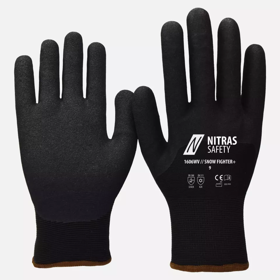 Nitras 1606WV, SNOW FIGHTER+ Winter Gloves, Black, image 1, gallery thumbnail