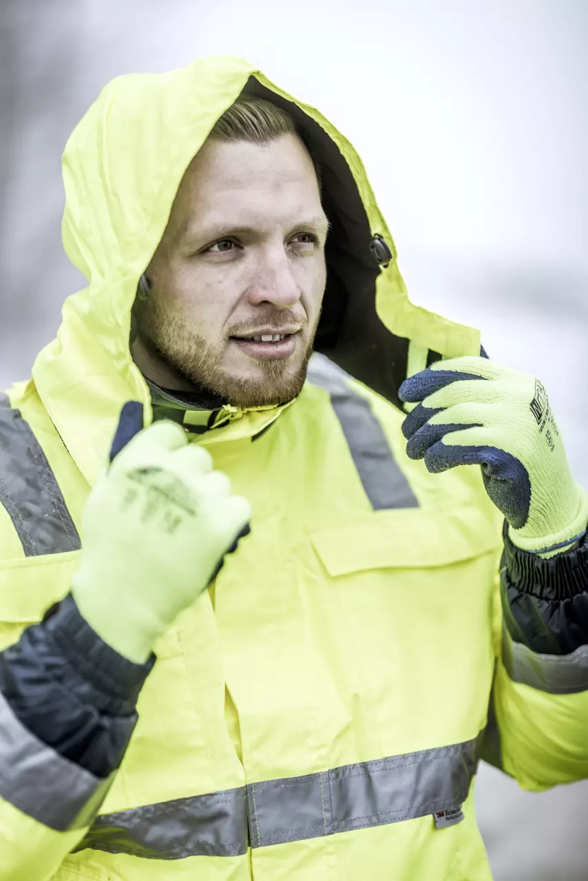 NITRAS 7141K, Removable Winter Hood Neon Yellow, Neon Yellow, image 3, gallery thumbnail