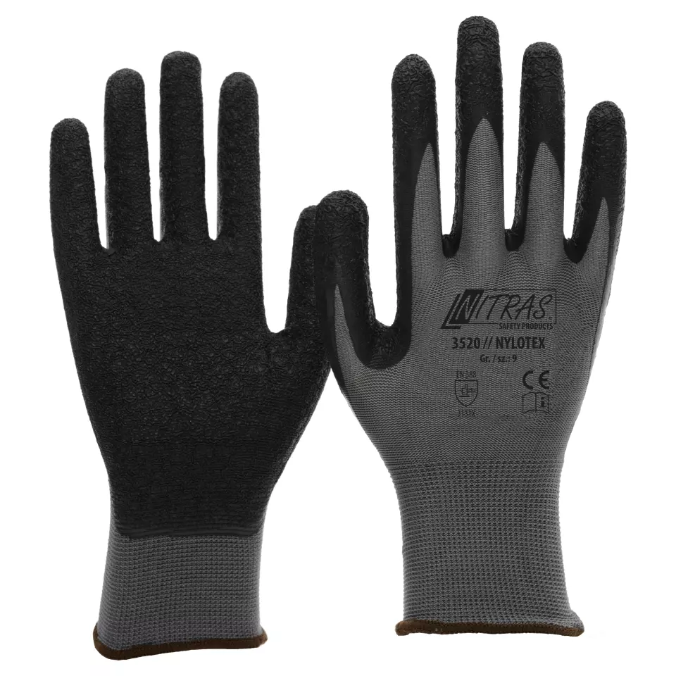 NITRAS 3520, NYLOTEX Nylon Gloves, Grey, image 1, gallery thumbnail