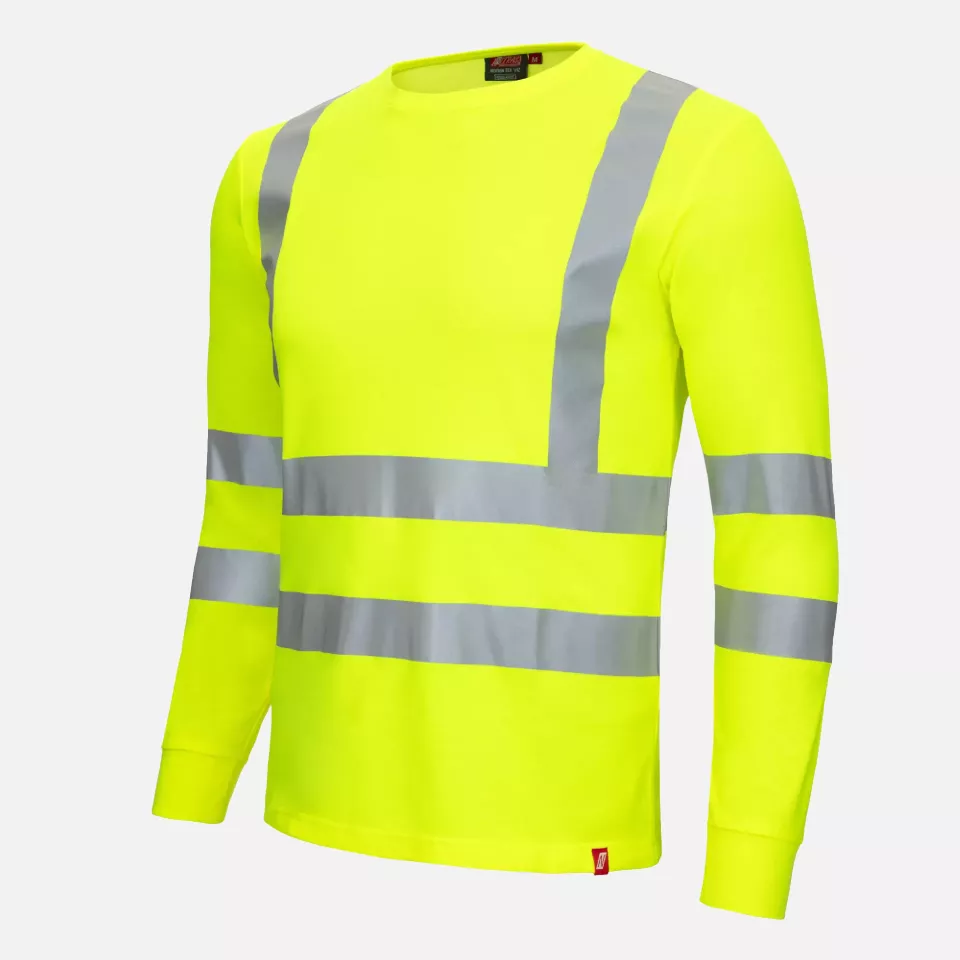 Nitras 7009-4000, MOTION TEX VIZ Reflective Long sleeve shirt, Neon Yellow, image 1, gallery thumbnail