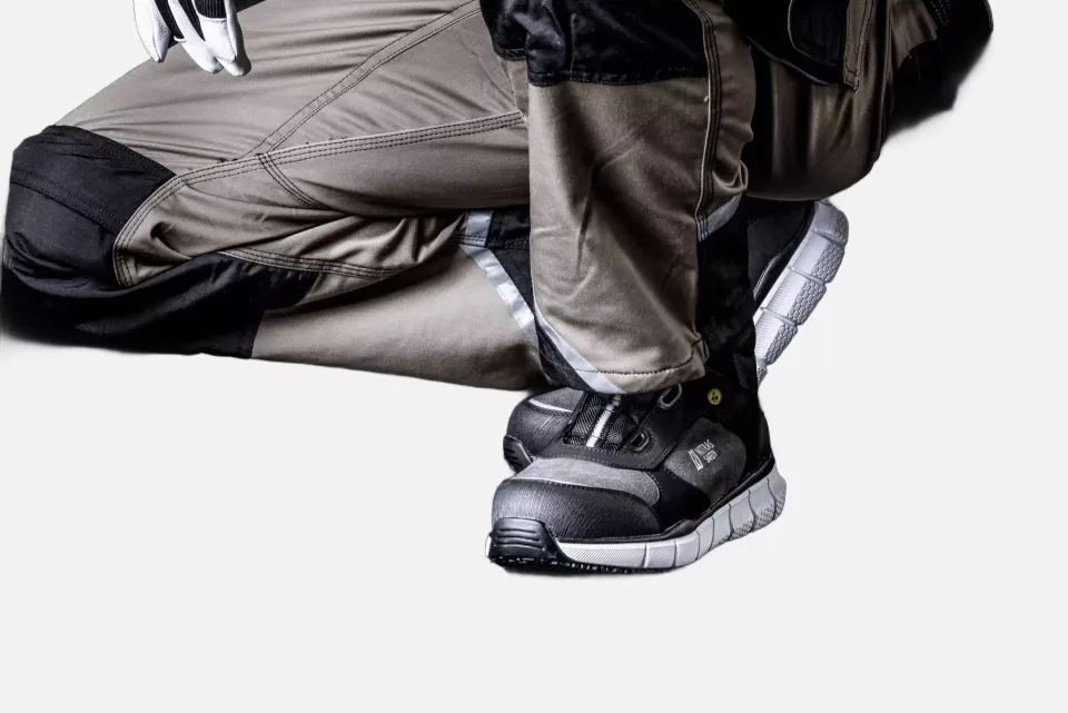 Nitras 7446-1210, SONIC STEP FIT MID S3S FO HRO SC SR Halbhohe Sicherheitsstiefel, Grau/Schwarz, image 3, gallery thumbnail