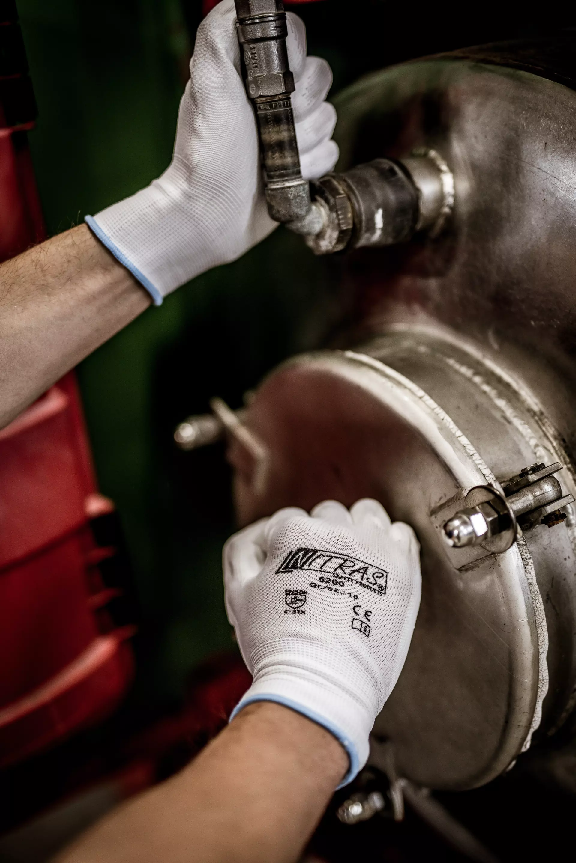 Nitras 6200, Nylon Gloves, White, image 2