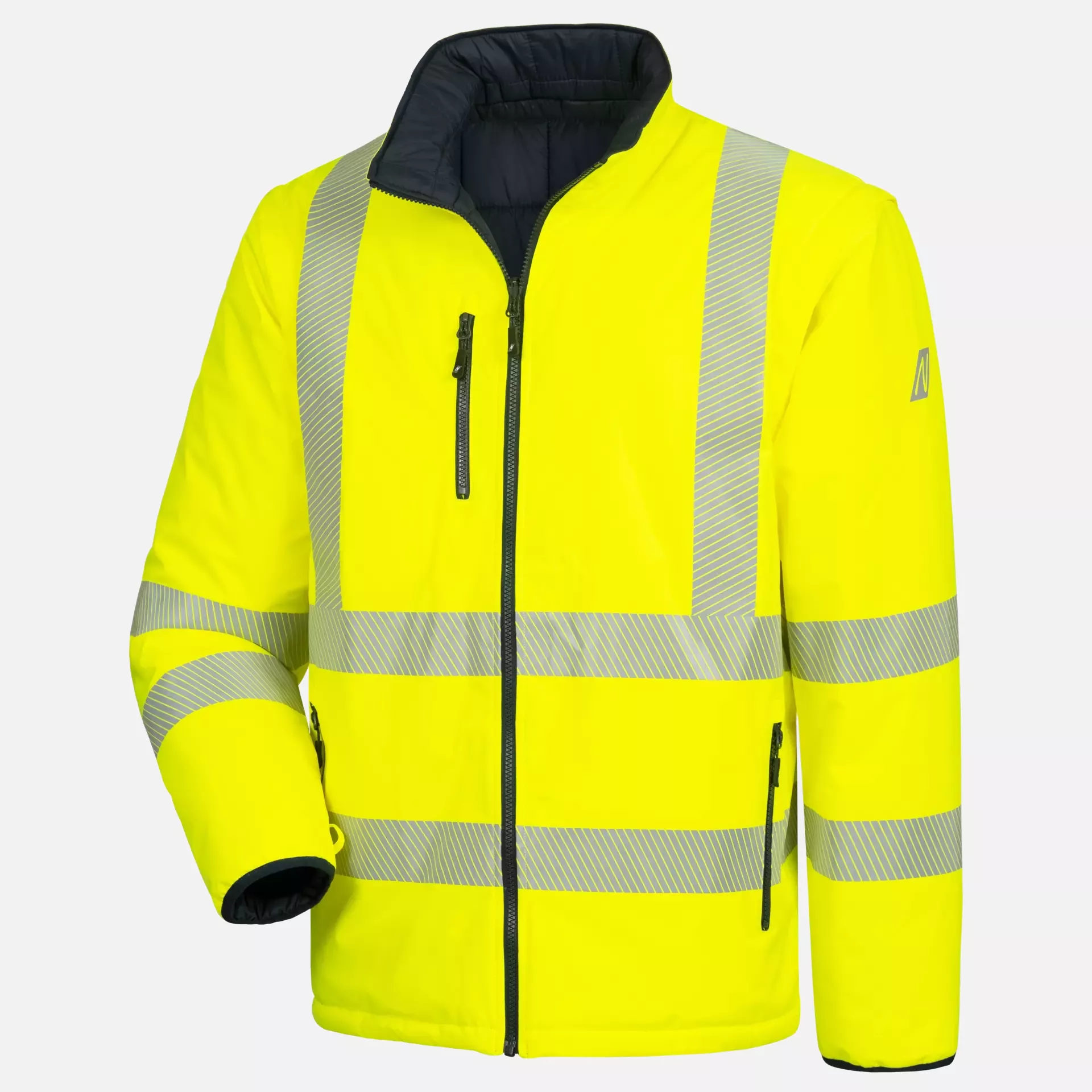 Nitras 7179-4021, MOTION TEX VIZ PLUS Multifunktions-Warnschutzjacke, Neongelb/Marineblau, image 6