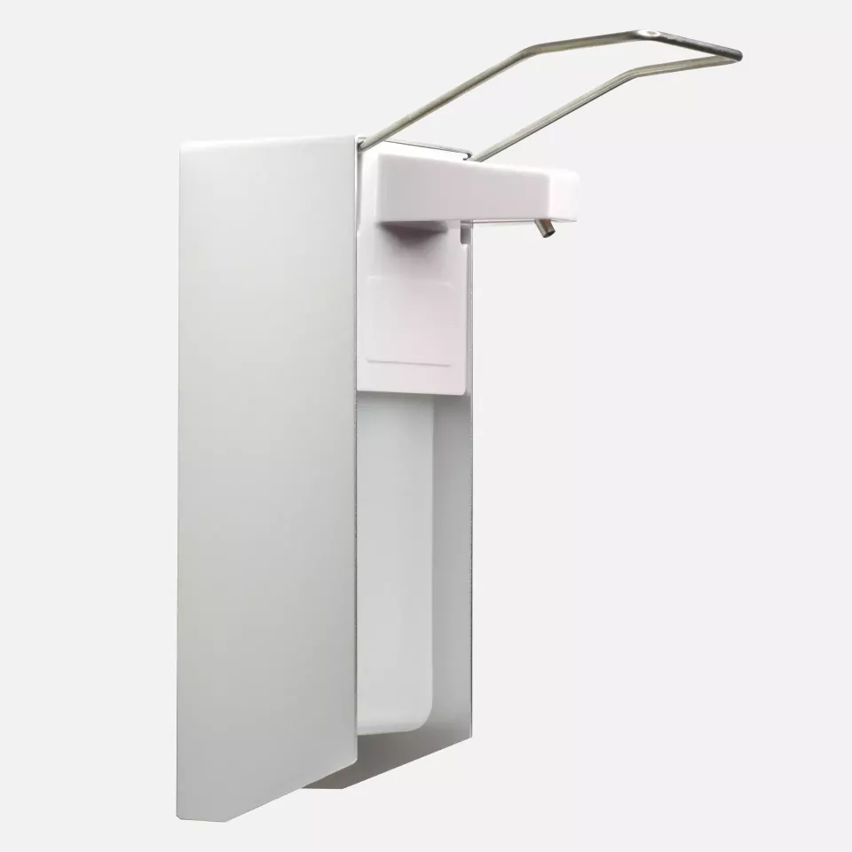 Nitras Medical 56001, Desinfection dispenser with arm lever, 21,5 x 24,5 x 8,2cm, 1,000 ml, image 1, gallery thumbnail