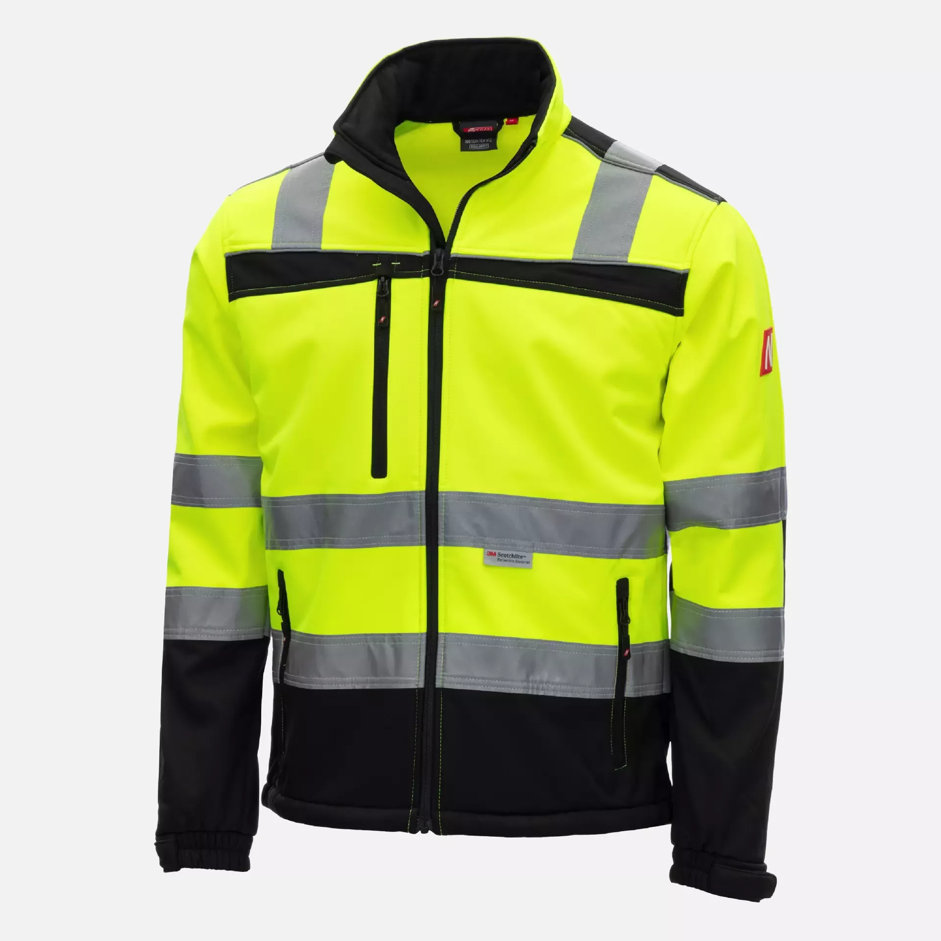 Nitras 7171, MOTION TEX VIZ Reflective Softshell Jacket, Neon Yellow, image 1