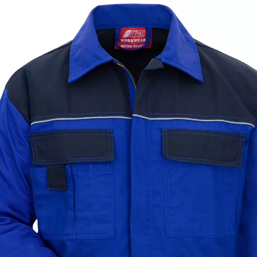 **Front Zipper with Wind Stopper** keeps chilly drafts out so you stay warm and focused on your work.
