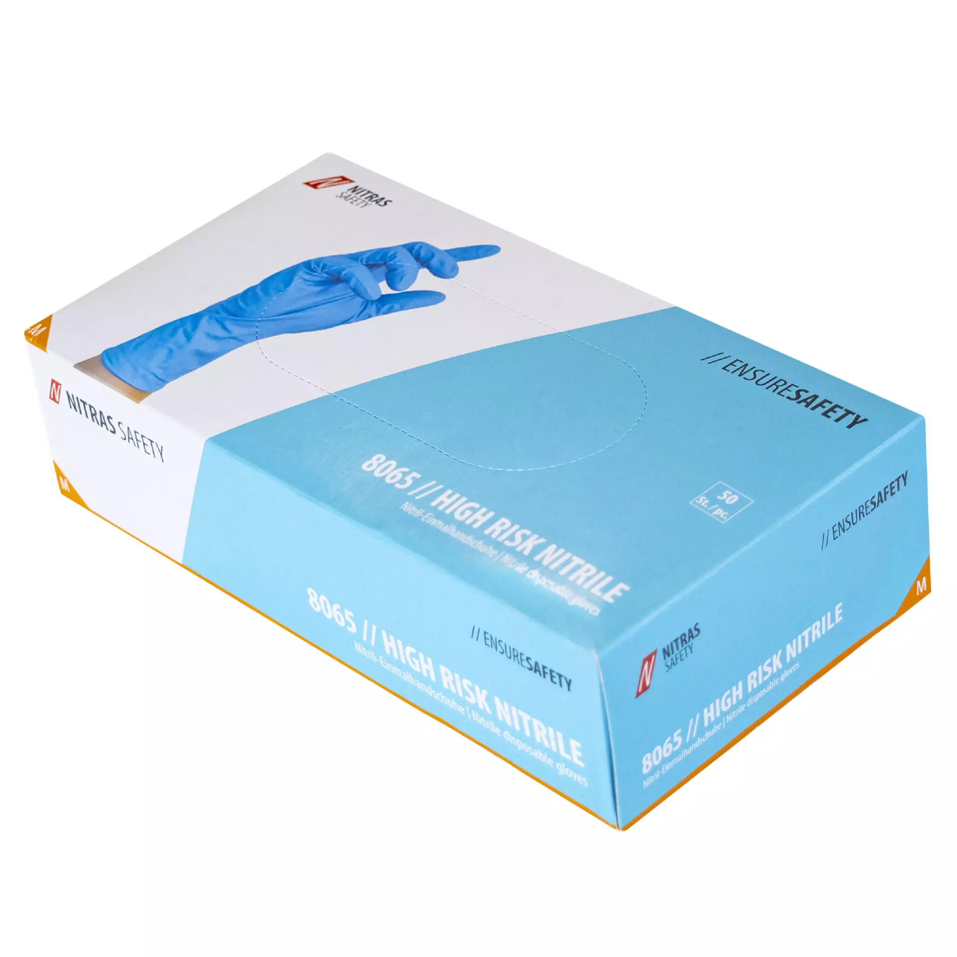 NITRAS 8065-2200, HIGH RISK Disposable Nitrile Gloves, Blue, image 4