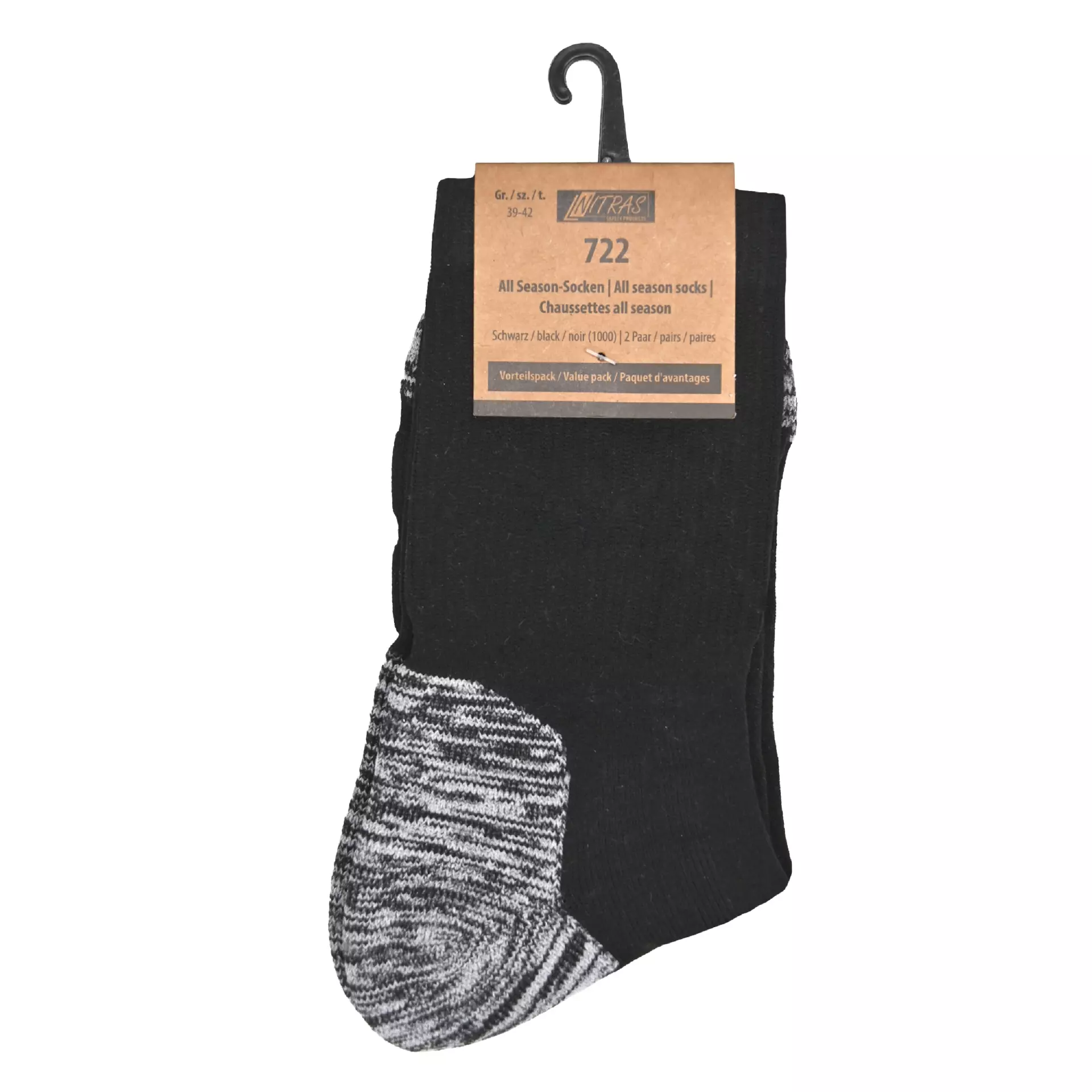 Nitras 722-1000, All Season Socks Polyamide / Polyester / Elastane, Black