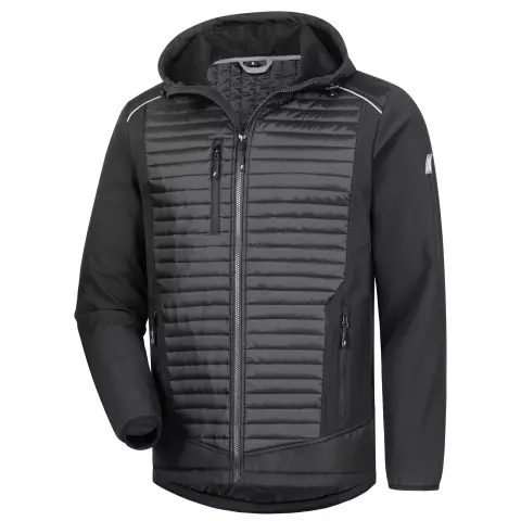 7661-1000, Nitras MOTION TEX PLUS Quilted Softshell Jacket, Black