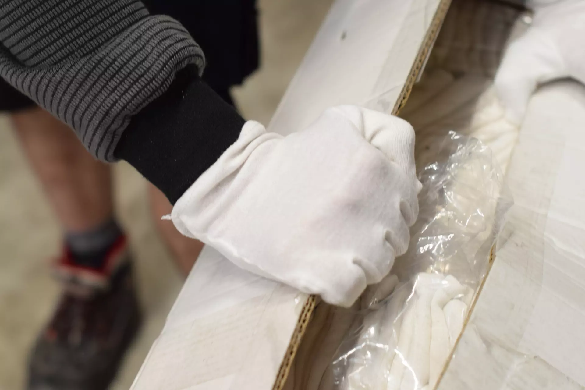 NITRAS 53, Cotton Gloves, White, image 3