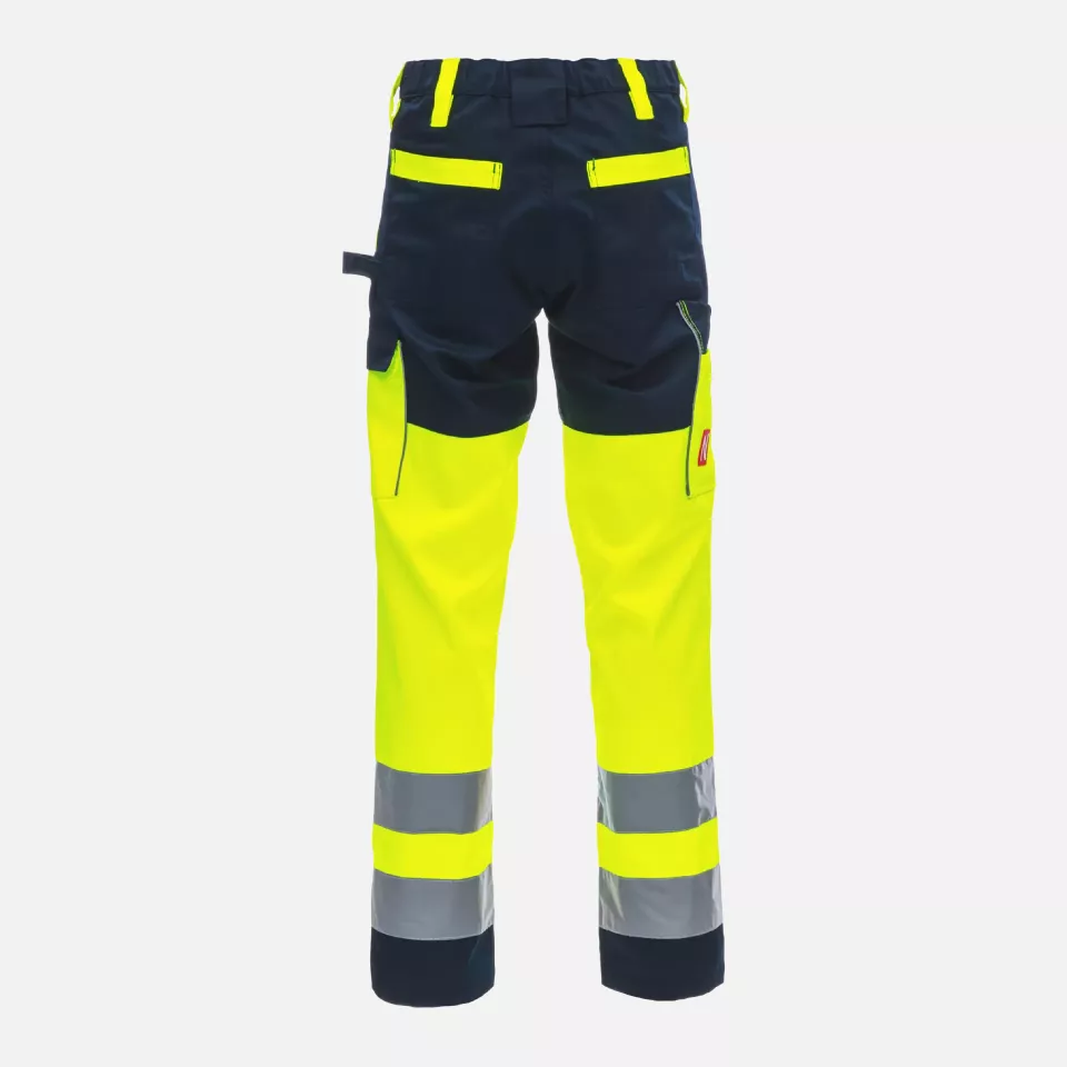 Nitras 7571-4021, MOTION TEX VIZ Reflective Work Trousers, Neon Yellow, image 2, gallery thumbnail