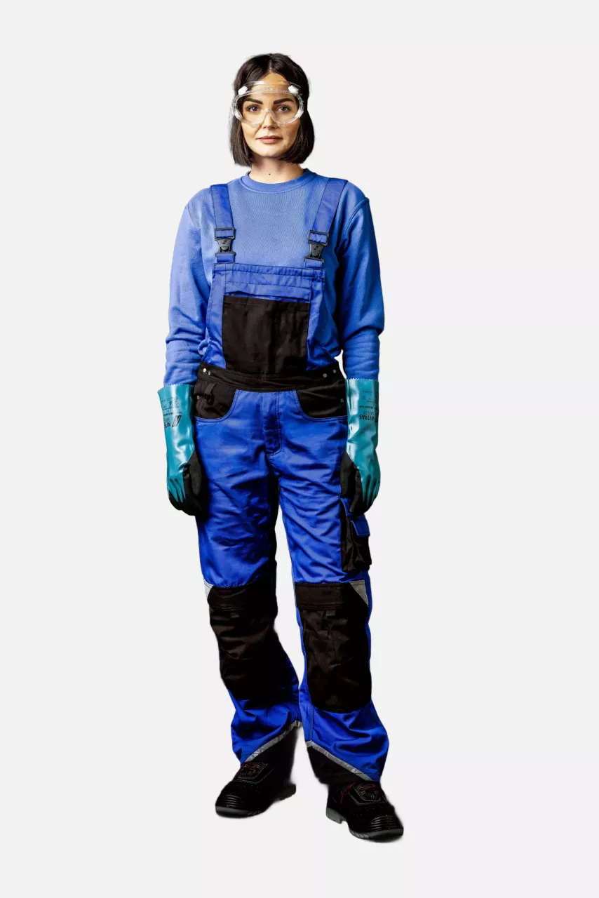 Nitras 7621, MOTION TEX PLUS Bib Pants, Royal Blue, image 3, gallery thumbnail