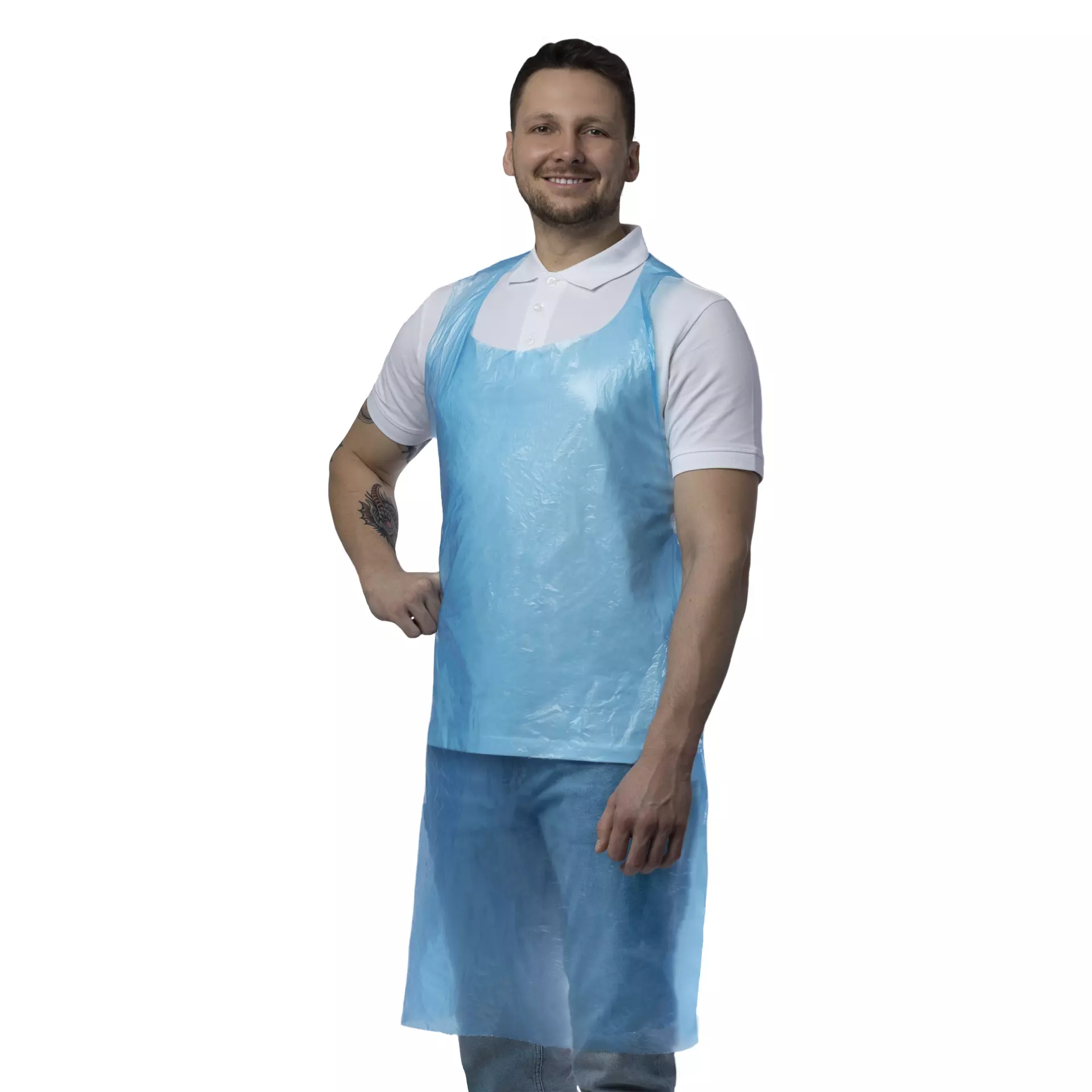 Nitras Medical 4250, PE aprons, blue, image 1