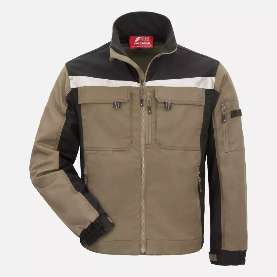 Nitras 7755, MOTION TEX PRO FX Workjacket, Khaki, image 1, gallery thumbnail