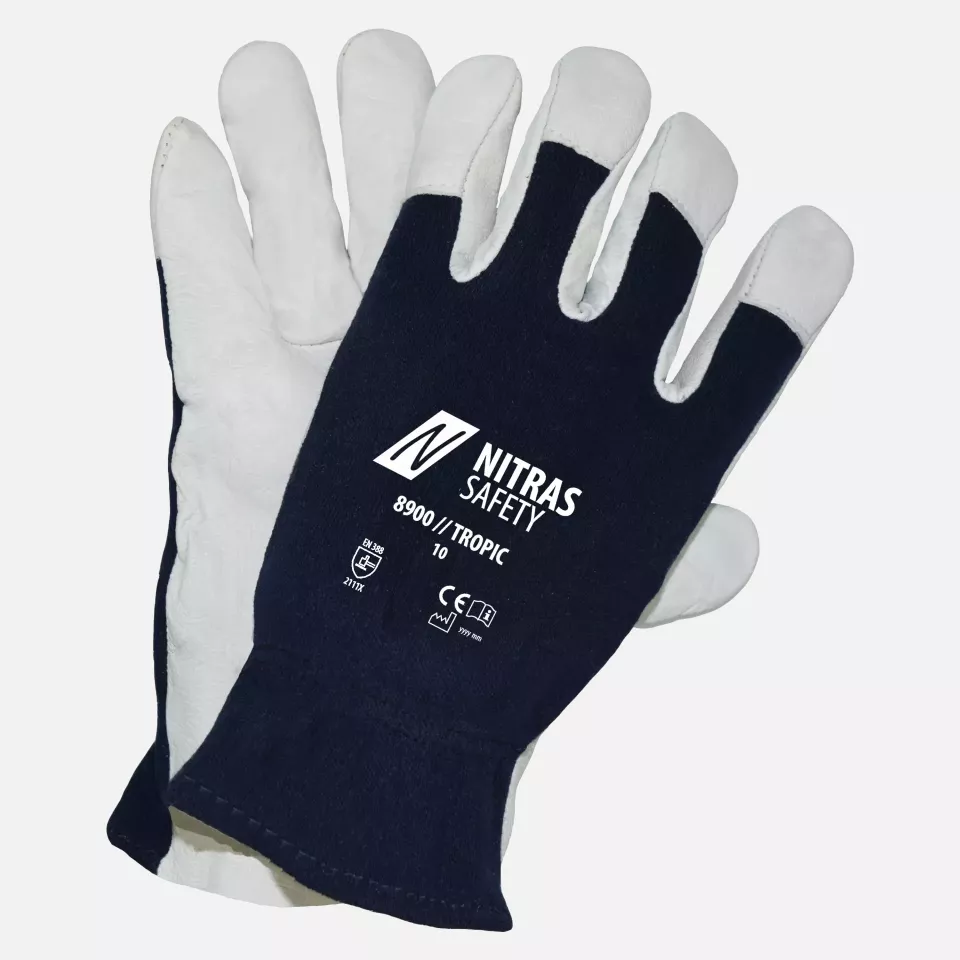 Nitras 8900, TROPIC Mechanic Gloves, Dark Blue, image 1, gallery thumbnail