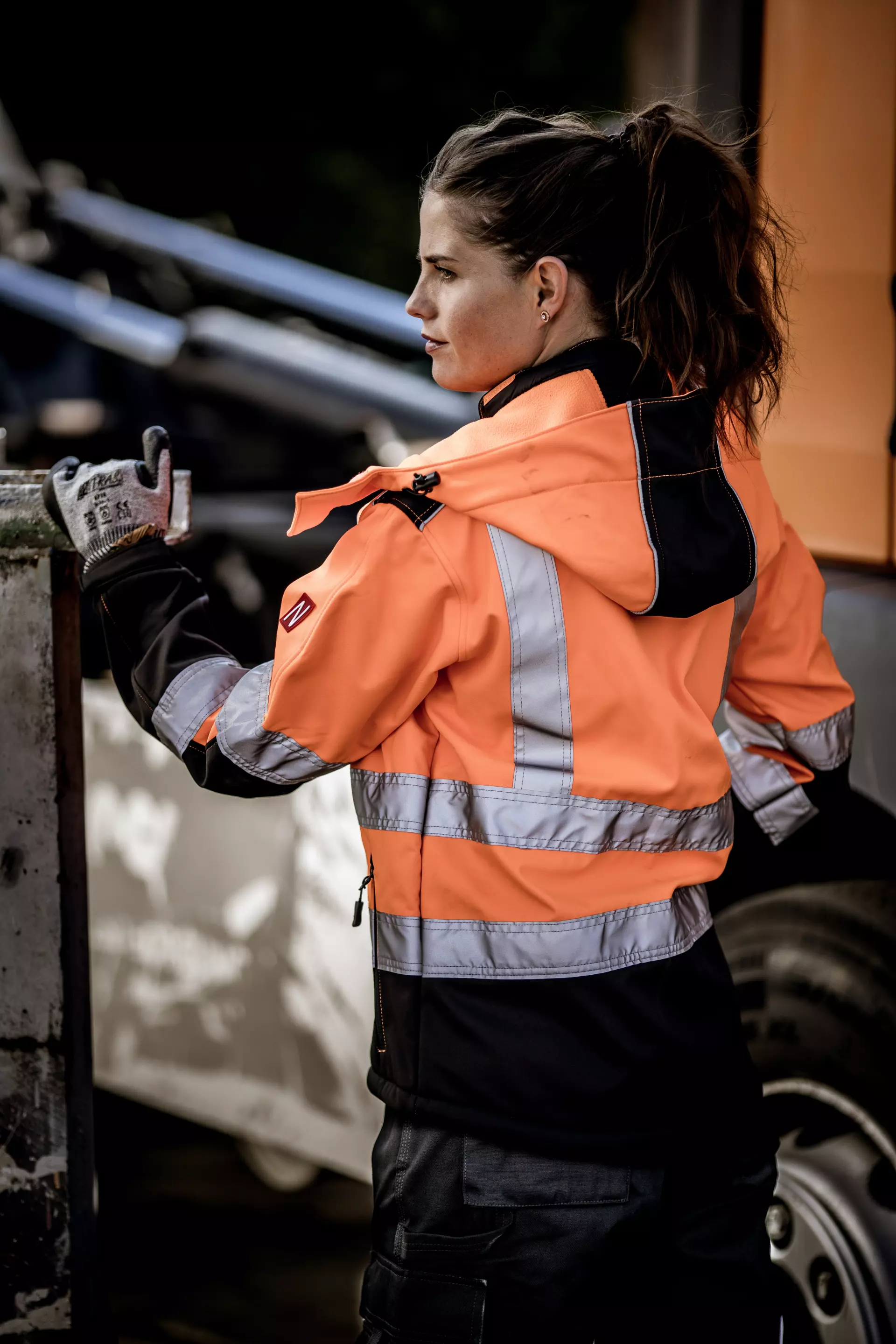 NITRAS 7170K, Removable Hood Neon Orange, Neon Orange, image 4