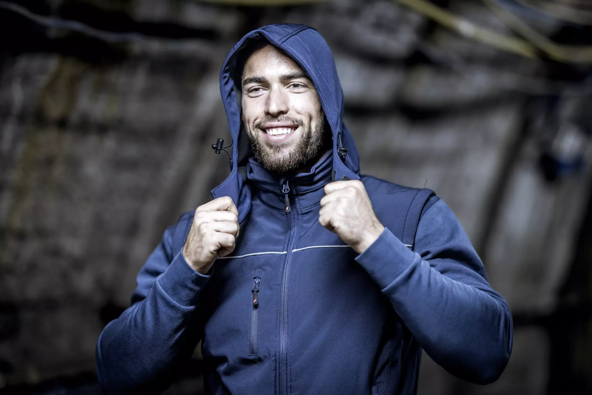 NITRAS 7151K, Removable Hood, Navy Blue, image 3