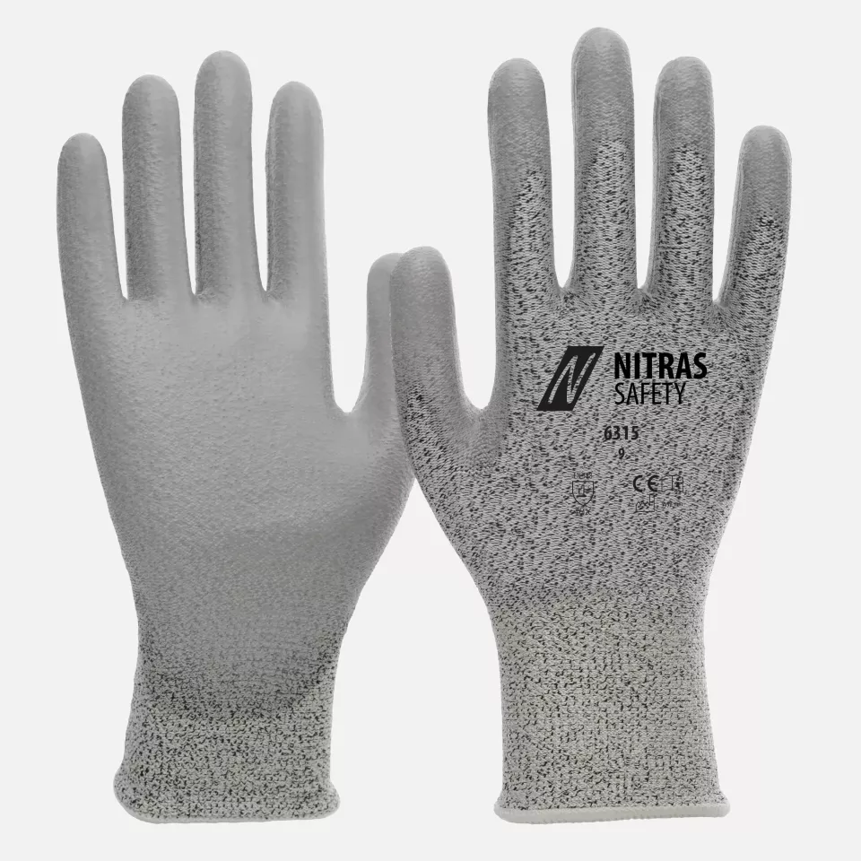 Nitras 6315, Cut protection Gloves, Grey, image 1, gallery thumbnail