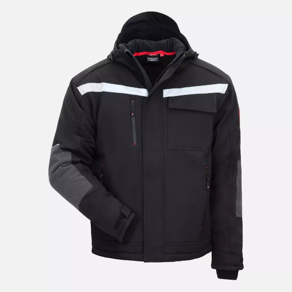 Nitras 7180W, MOTION TEX PLUS Winter Softshell Jacket, Black, image 1, gallery thumbnail