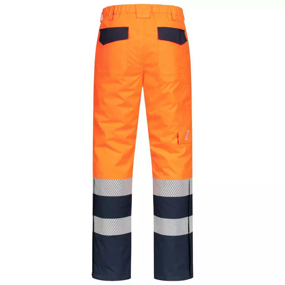 Nitras 7580-4121, MOTION TEX VIZ High-Visibility Winter Work Trousers, Neon Orange, image 2, gallery thumbnail