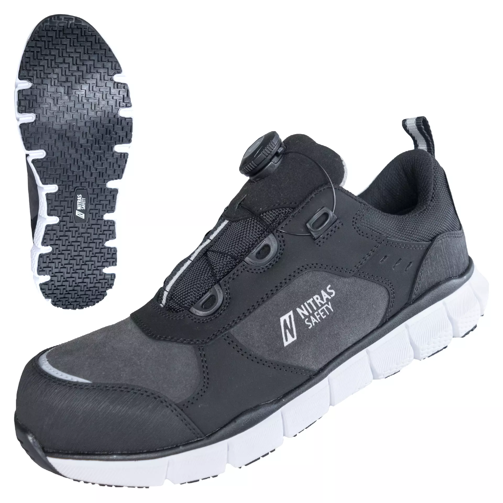 Nitras 7445-1210, SONIC STEP FIT S3S FO HRO SC SR Safety Shoes, Grey/Black, image 1