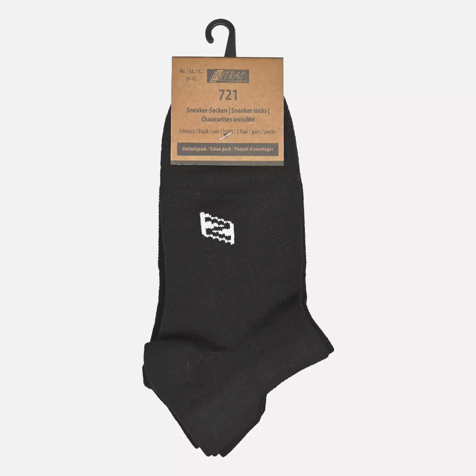 Nitras 721-1000, Sneaker Socks Polyamide/ Elastane, Black, image 1, gallery thumbnail