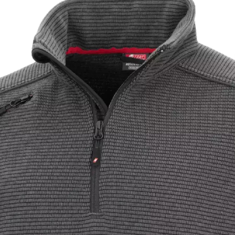 **Zippered Pullover** lets you easily adjust comfort and airflow for active workdays.