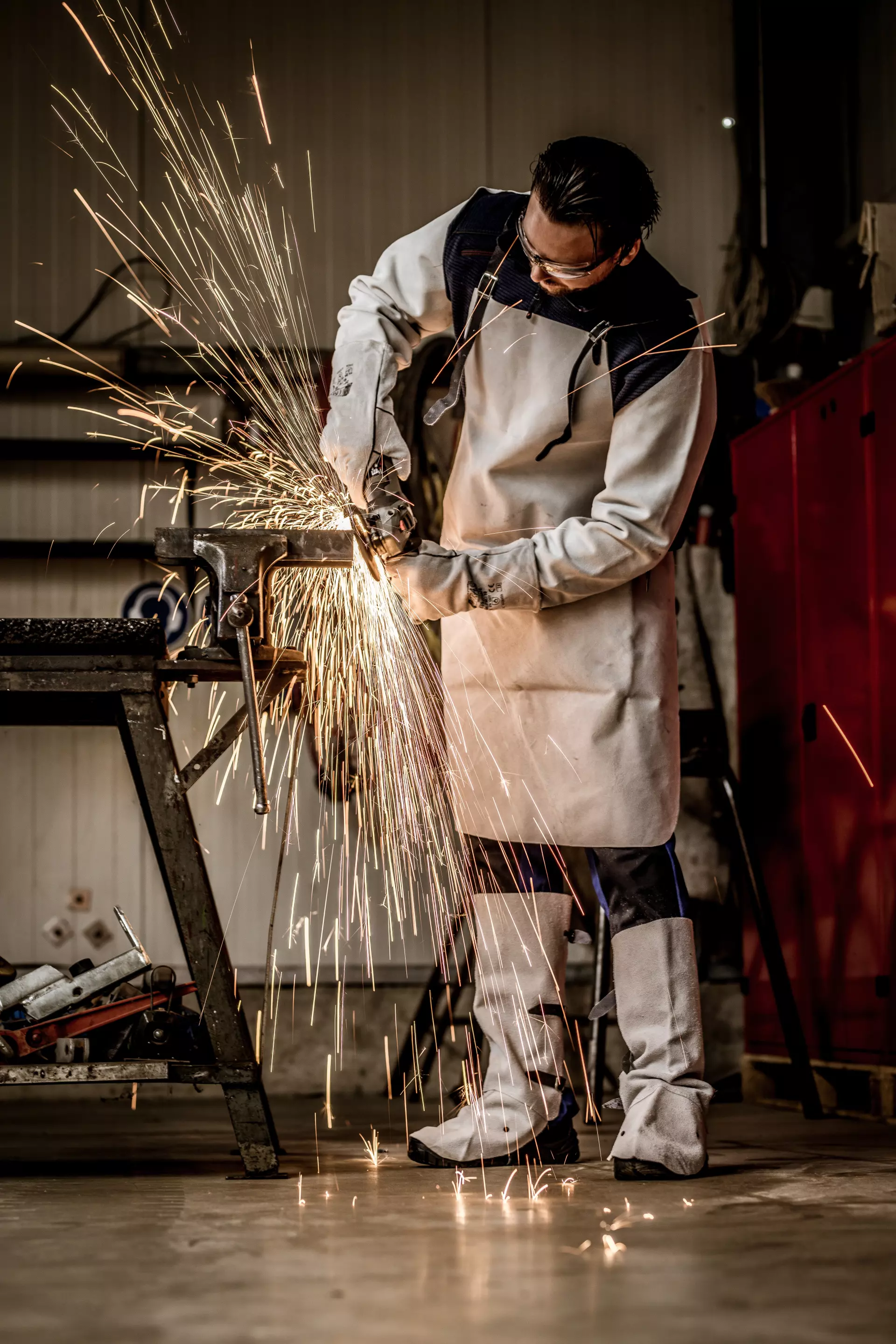 Nitras 20535, SAFE Five-finger Welding Gloves, Grey, image 2