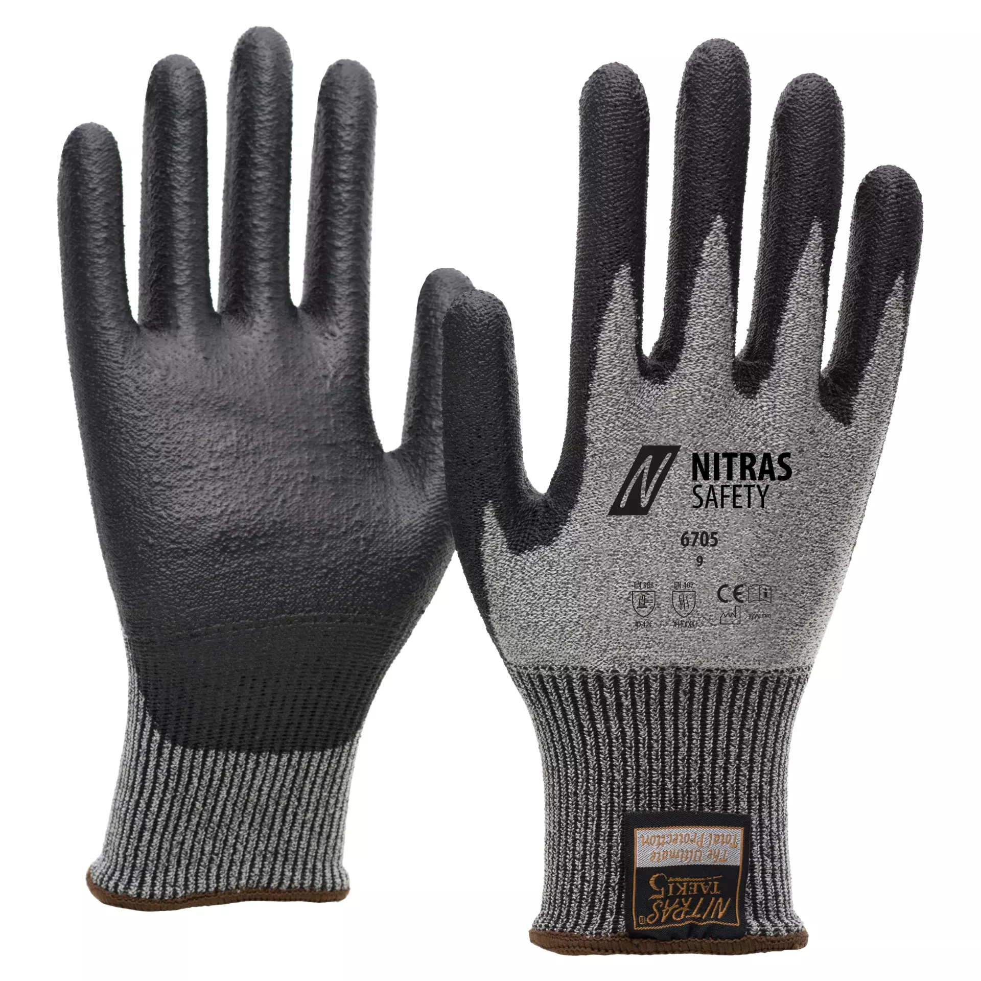 NITRAS 6705, TAEKI Cut protection Gloves, Grey, image 1