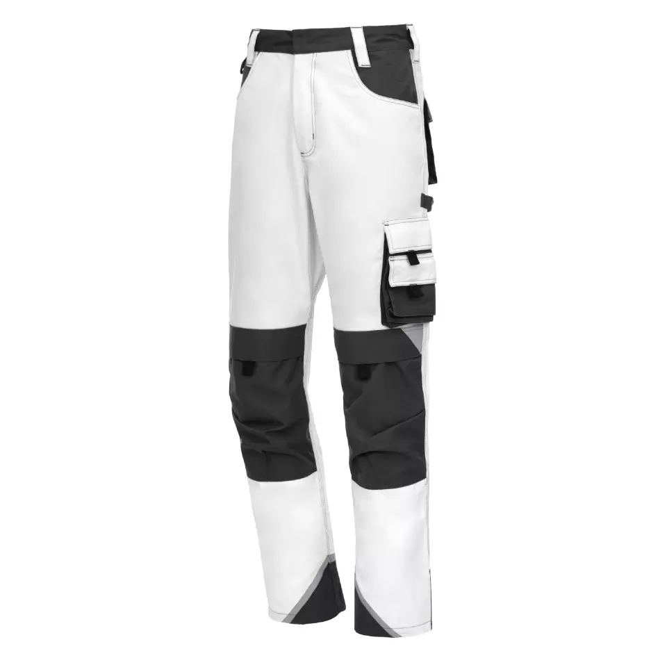 NITRAS 7613, MOTION TEX PLUS Work Trousers, White, image 1, gallery thumbnail