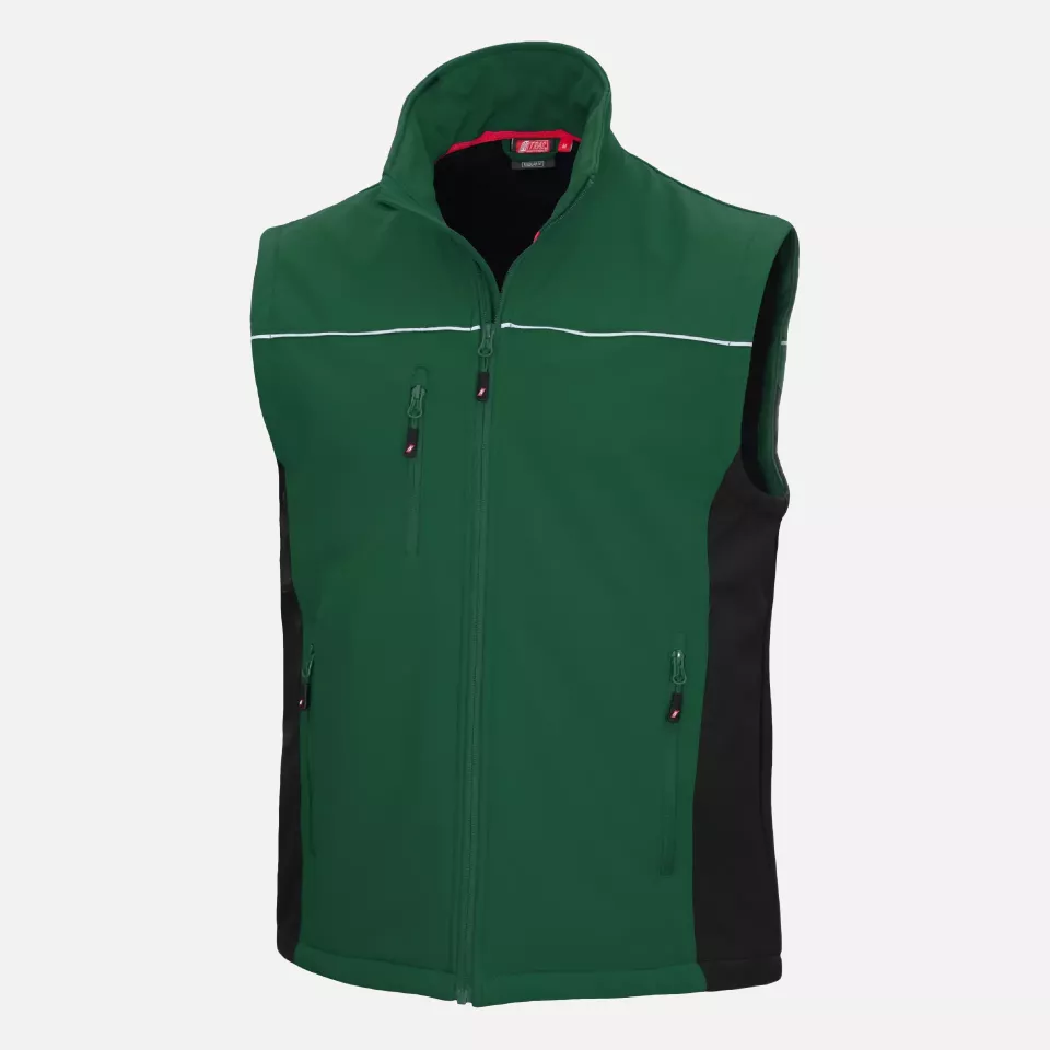 Nitras 7164, MOTION TEX LIGHT Softshell Waistcoat, Green, image 1, gallery thumbnail
