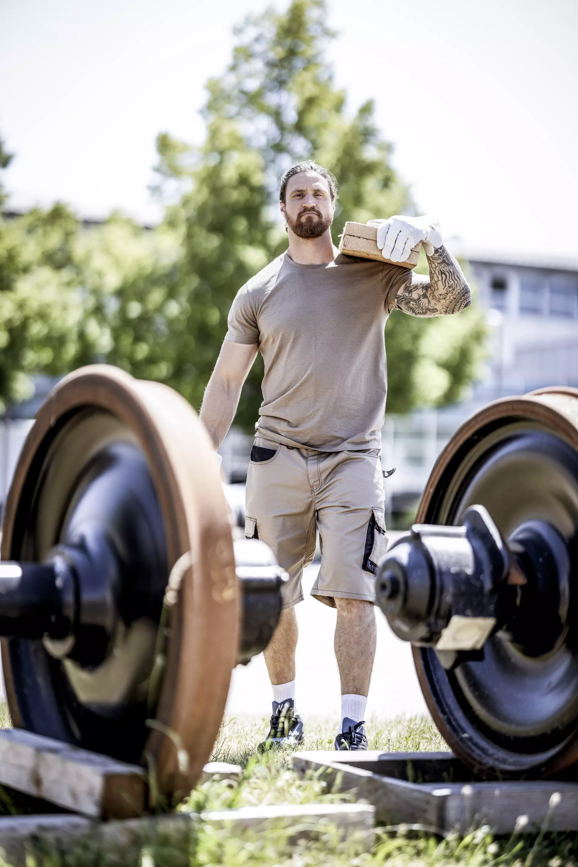 Nitras 7705, MOTION TEX PRO FX Work Trousers, Khaki, image 3