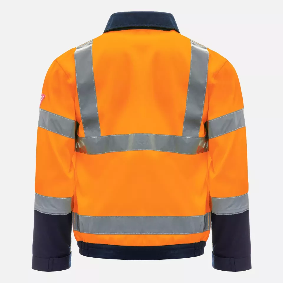 Nitras 7573-4121, MOTION TEX VIZ Reflective Jacket, Neon Orange, image 2, gallery thumbnail
