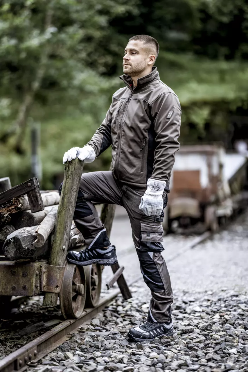 Nitras 7617, MOTION TEX PLUS Work Trousers, Brown, image 3, gallery thumbnail