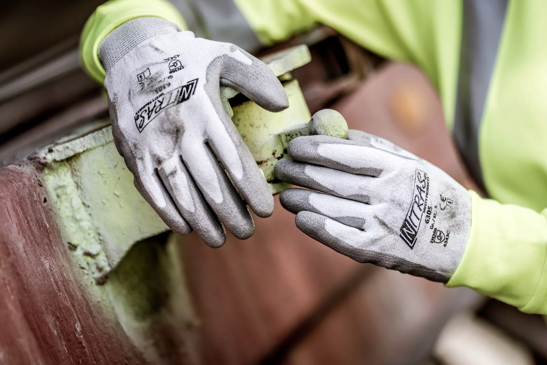 NITRAS 6305, Cut protection Gloves, White, image 2
