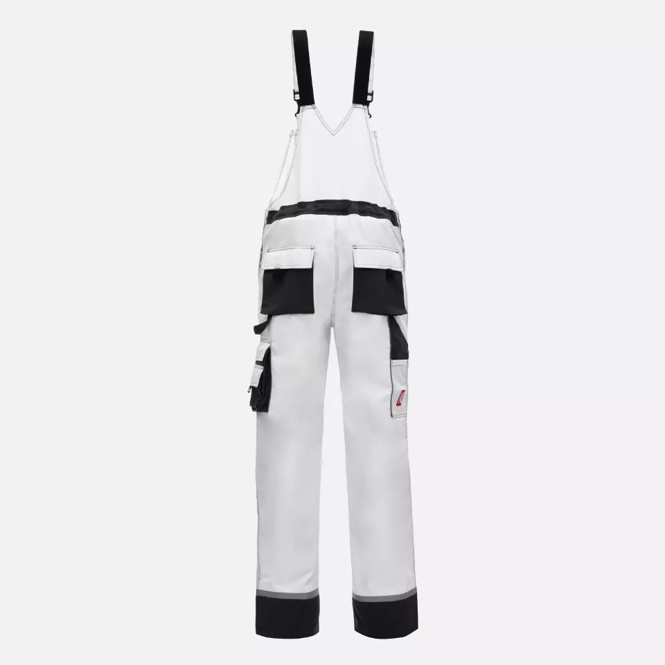 Nitras 7623, MOTION TEX PLUS Bib Pants, White, image 2, gallery thumbnail