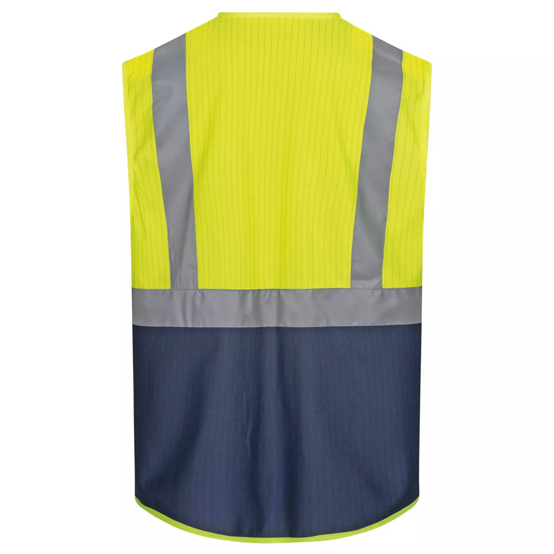 Nitras 7118-4021, High-Visibility Waistcoat, Neon Yellow/Navy Blue, image 2